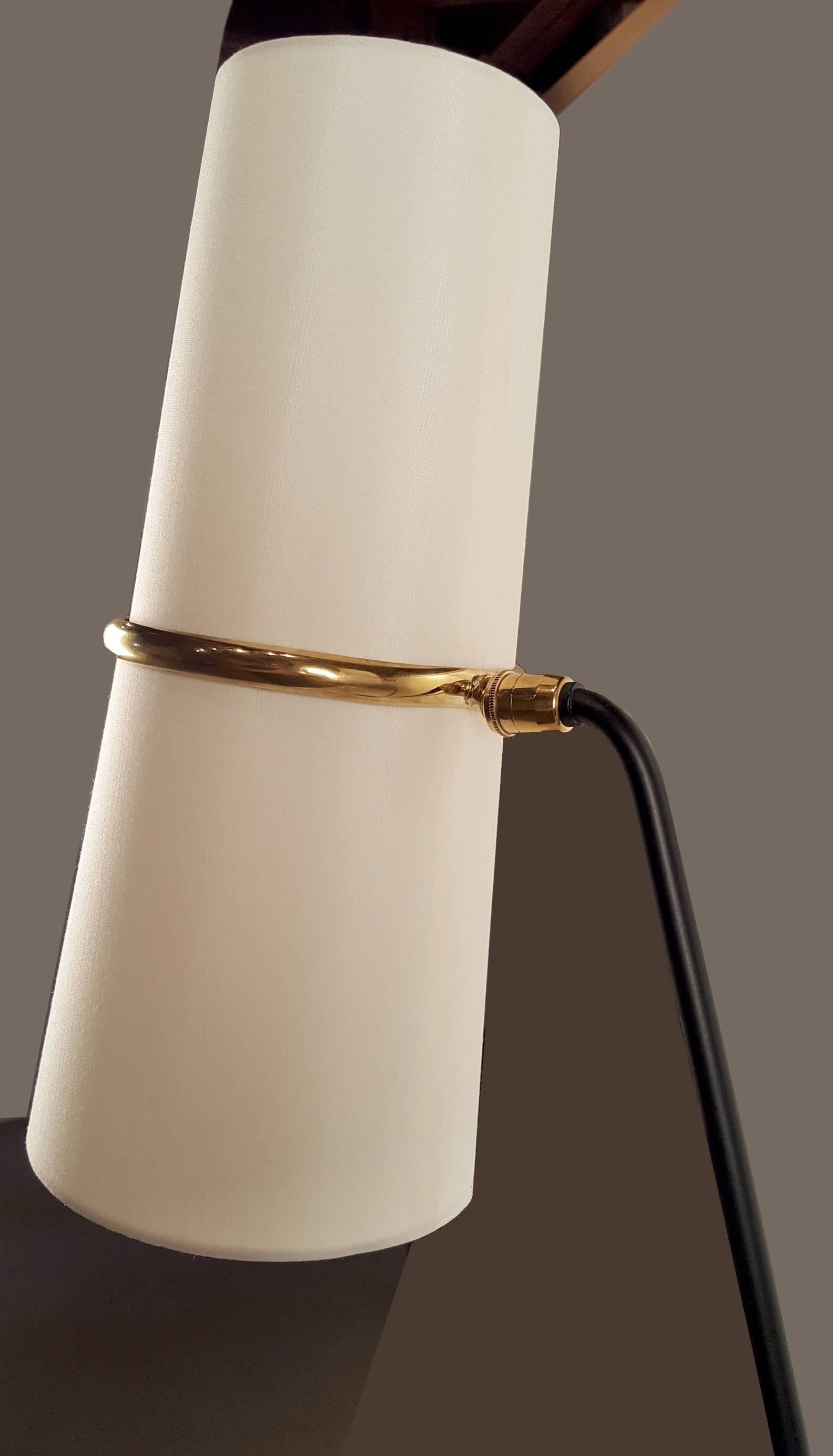Elegant French Modernist Three-Arm Floor Lamp By Maison Lunel 1