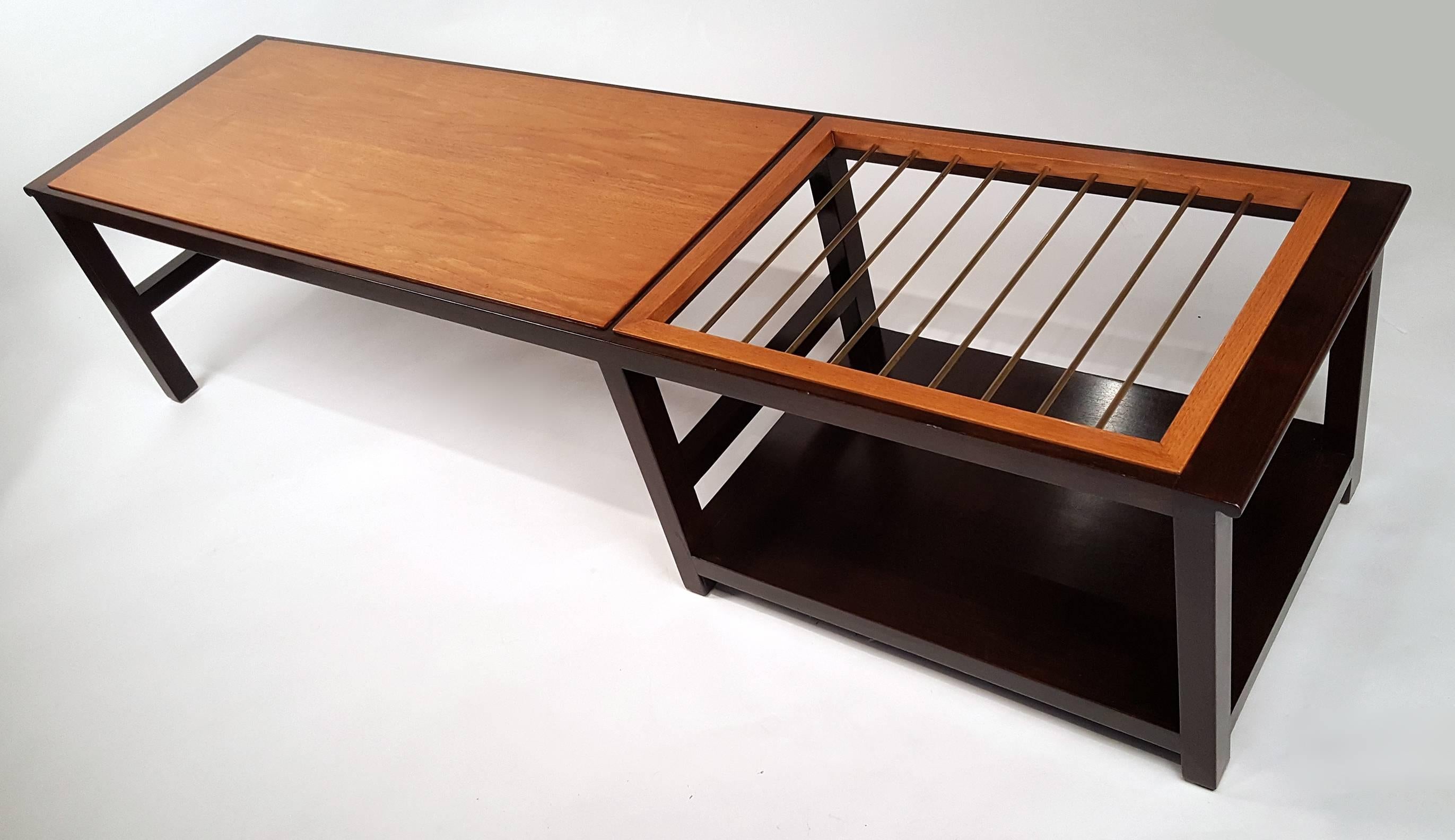 Mid-20th Century Edward Wormley for Dunbar Table or Bench with Magazine Display For Sale