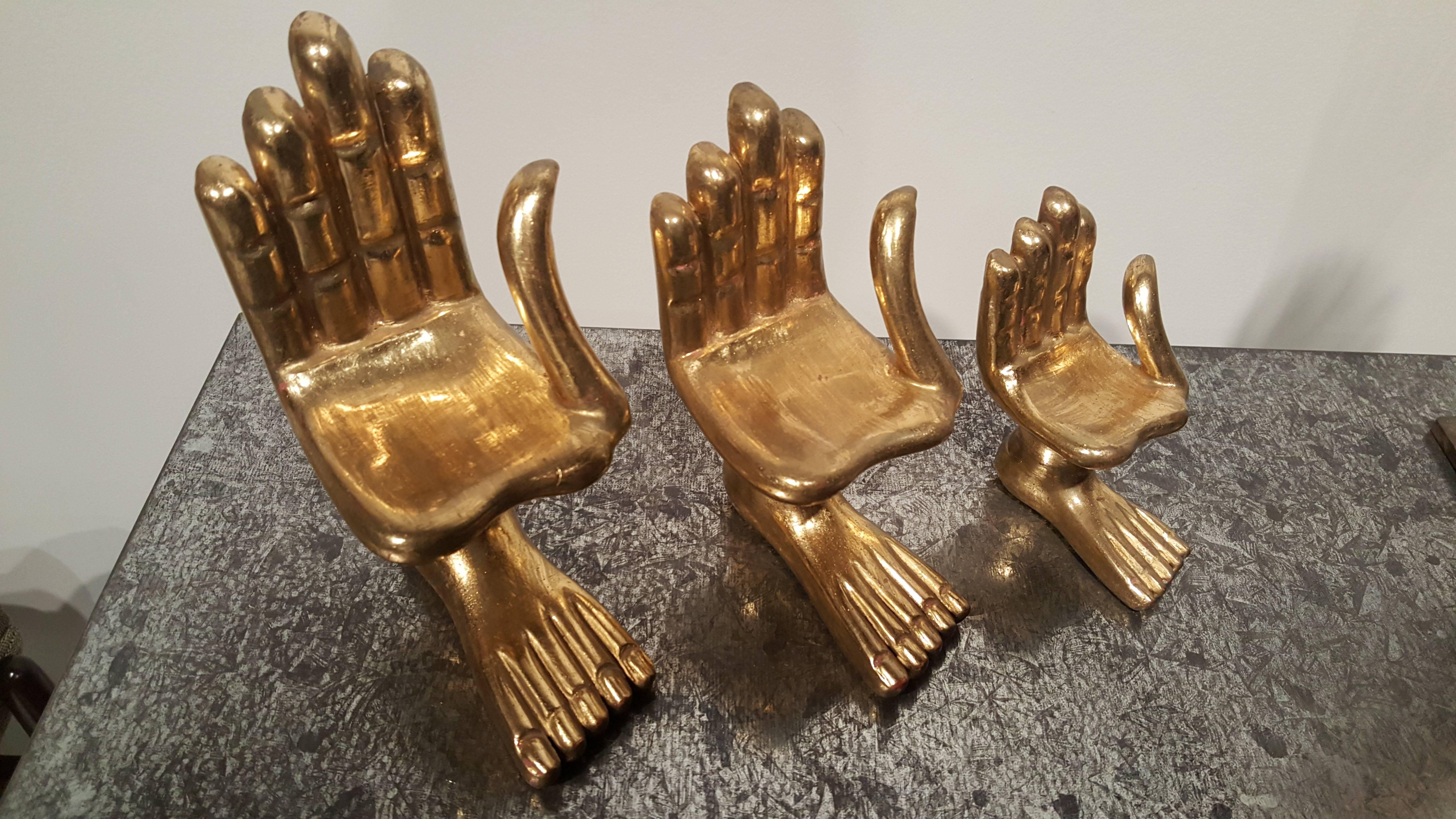 Mexican Collection of Early Pedro Friedeberg Miniature Hand Chairs