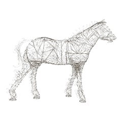 Massive Horse Sculpture Crafted From 1000 Chrome Coat Hangers for Barneys NY