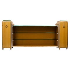 Rare Paul T. Frankl Art Deco Lacquered and Silvered Skyscraper Sideboard c. 1928
