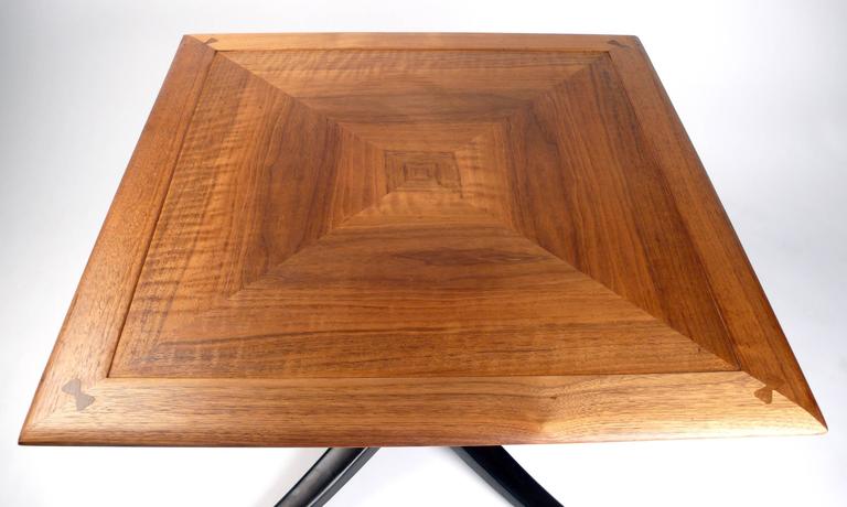 Mid-Century Modern Solid Wood Occasional Table with Butterfly Joinery For Sale