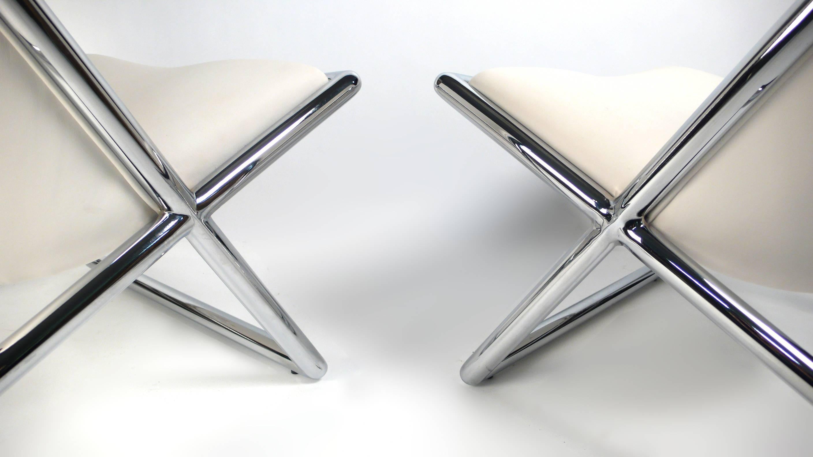 Scissor Lounge Chairs by Ward Bennett 3