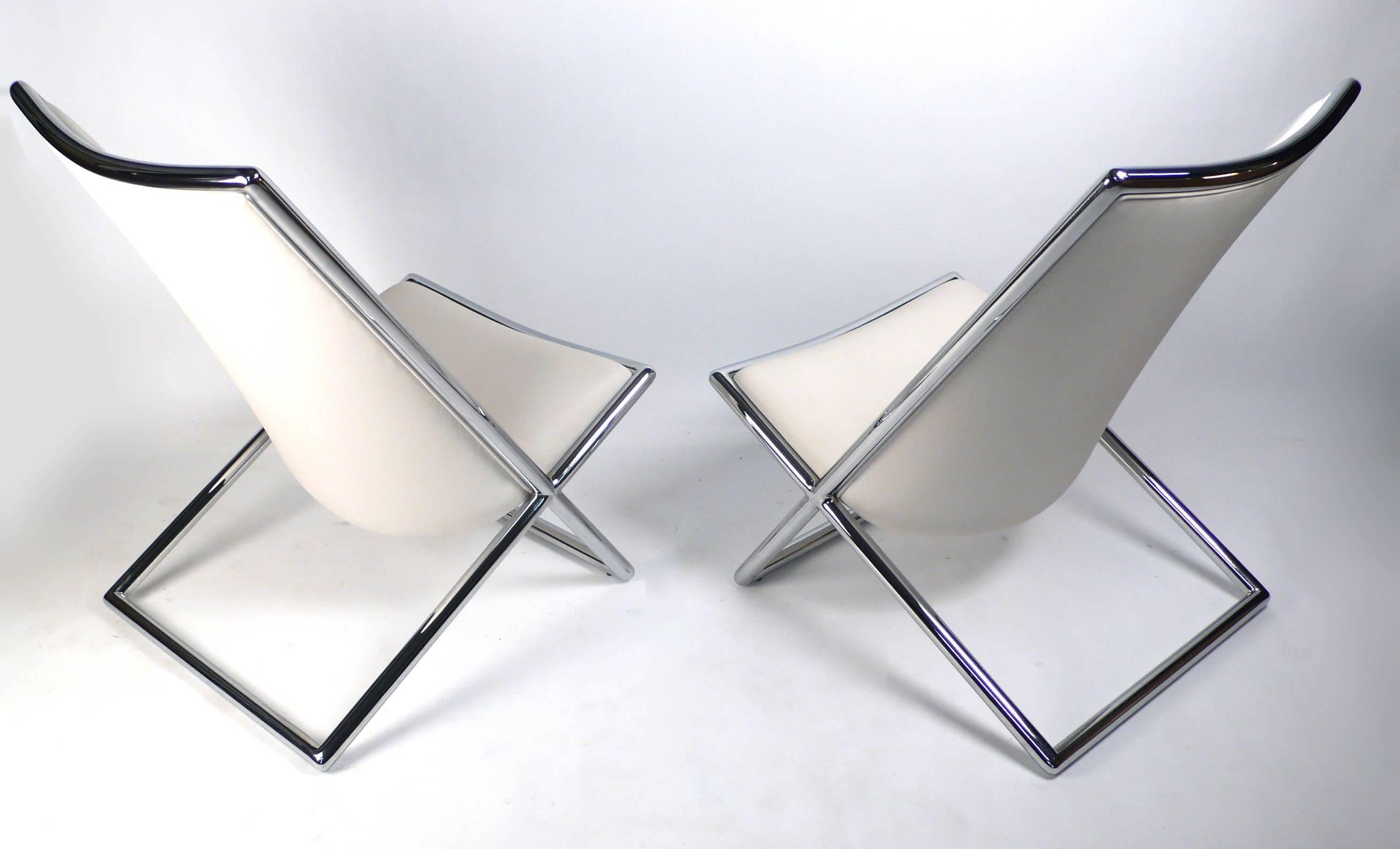 American Scissor Lounge Chairs by Ward Bennett