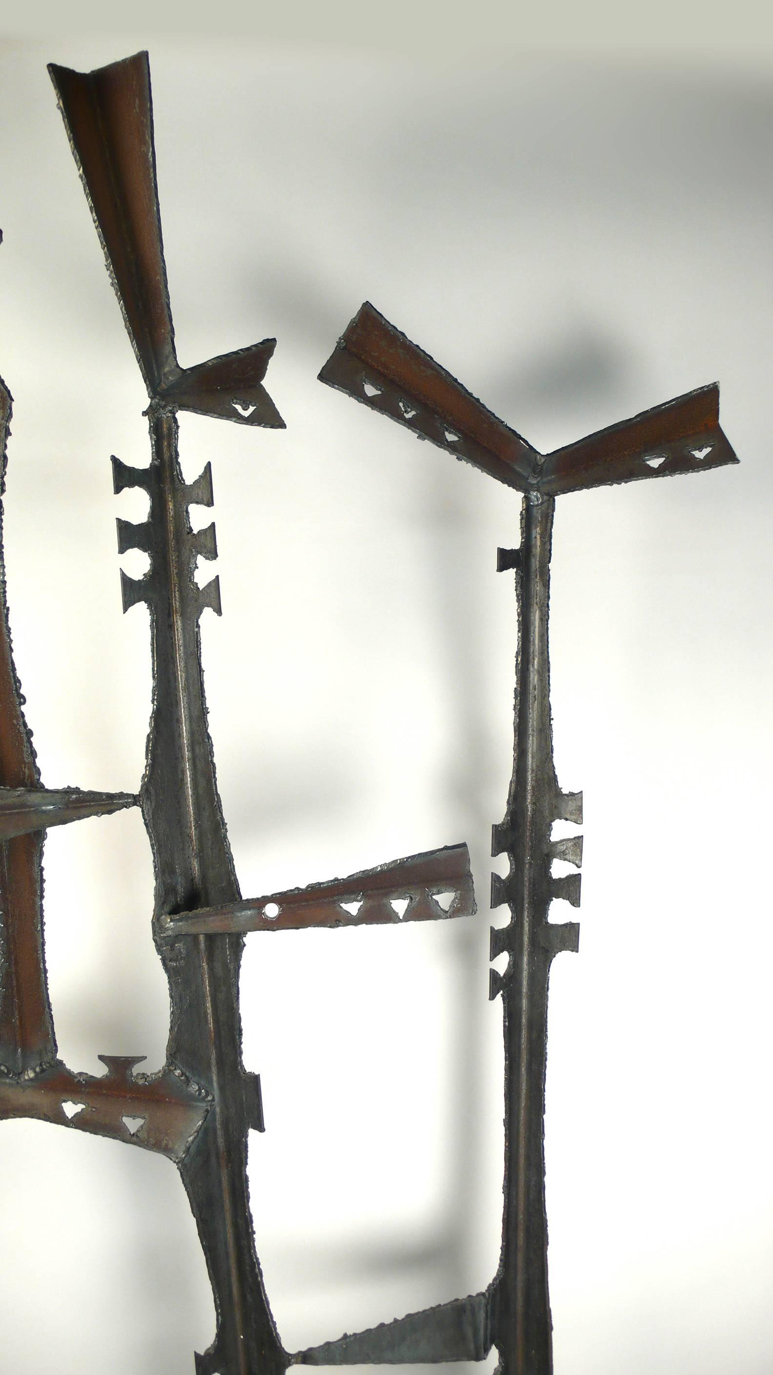 Mid-20th Century Gene Montez Flores Brutalist Wall Mount Sculpture