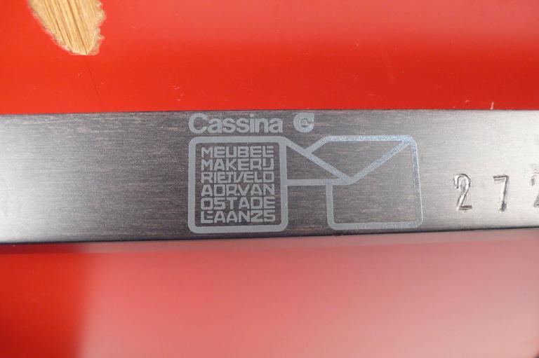 Vintage Gerrit Rietveld Chair Produced under License by Cassina For