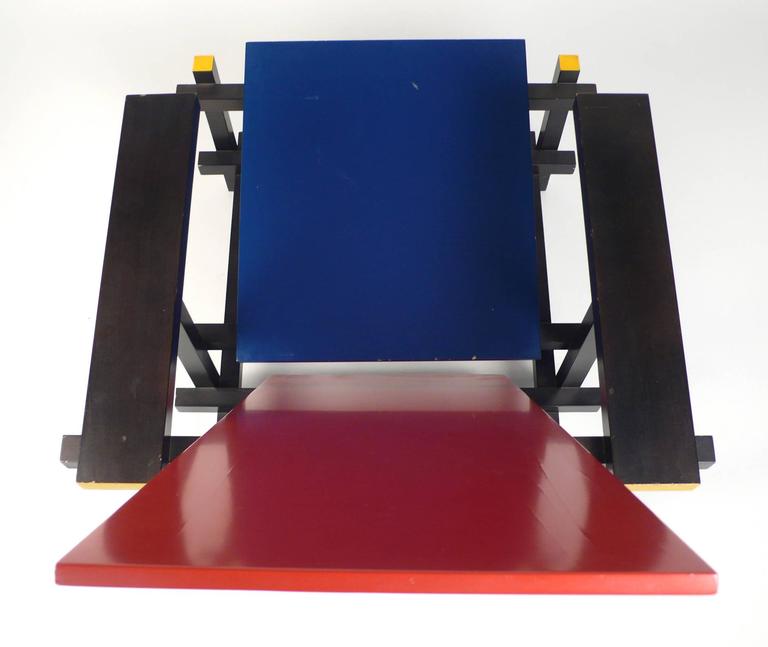 Vintage Gerrit Rietveld Chair Produced under License by Cassina For