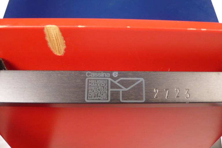 Vintage Gerrit Rietveld Chair Produced under License by Cassina For