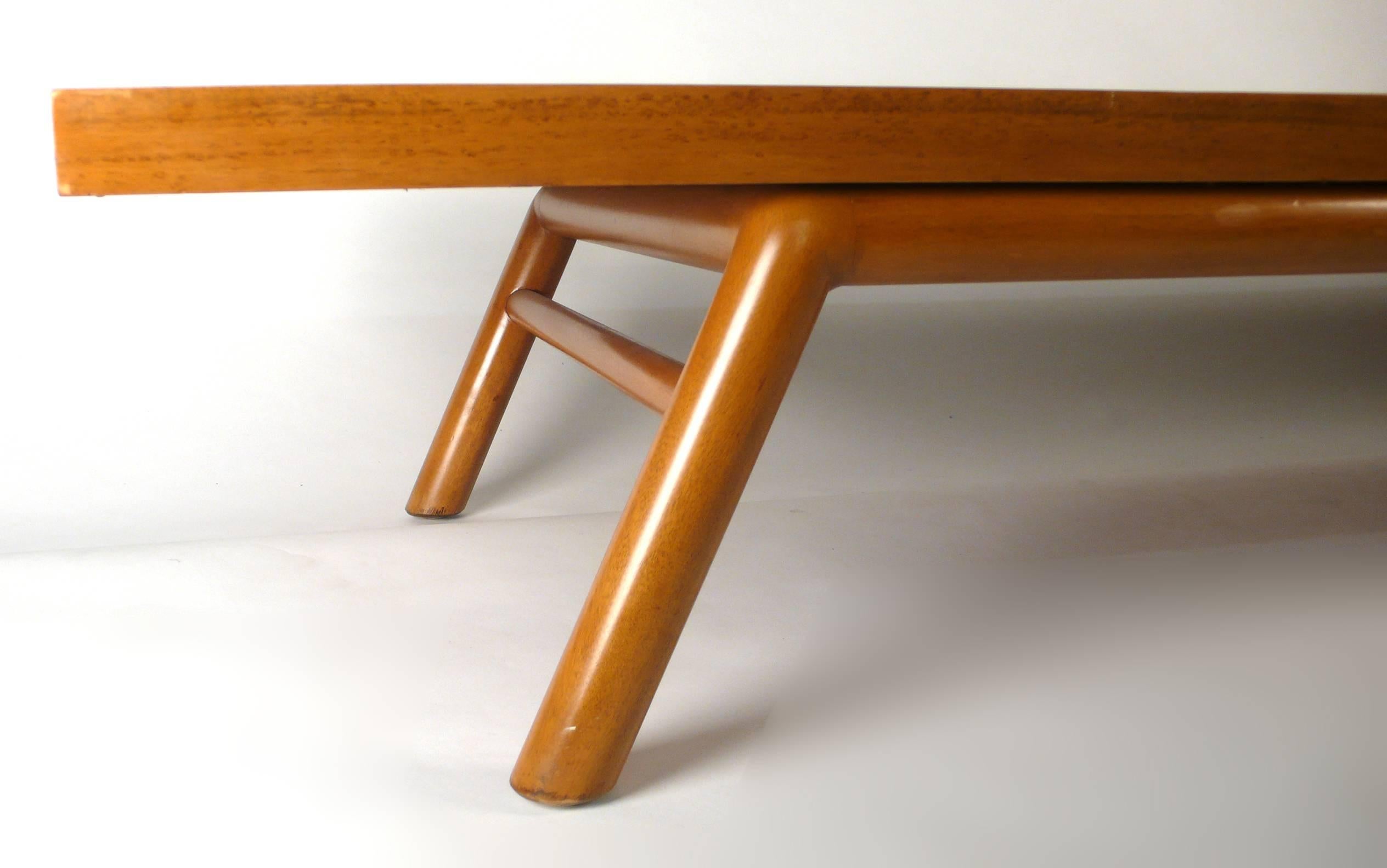 Mid-Century Modern Cane Top Cocktail Table by T.H. Robsjohn-Gibbings for Widdicomb