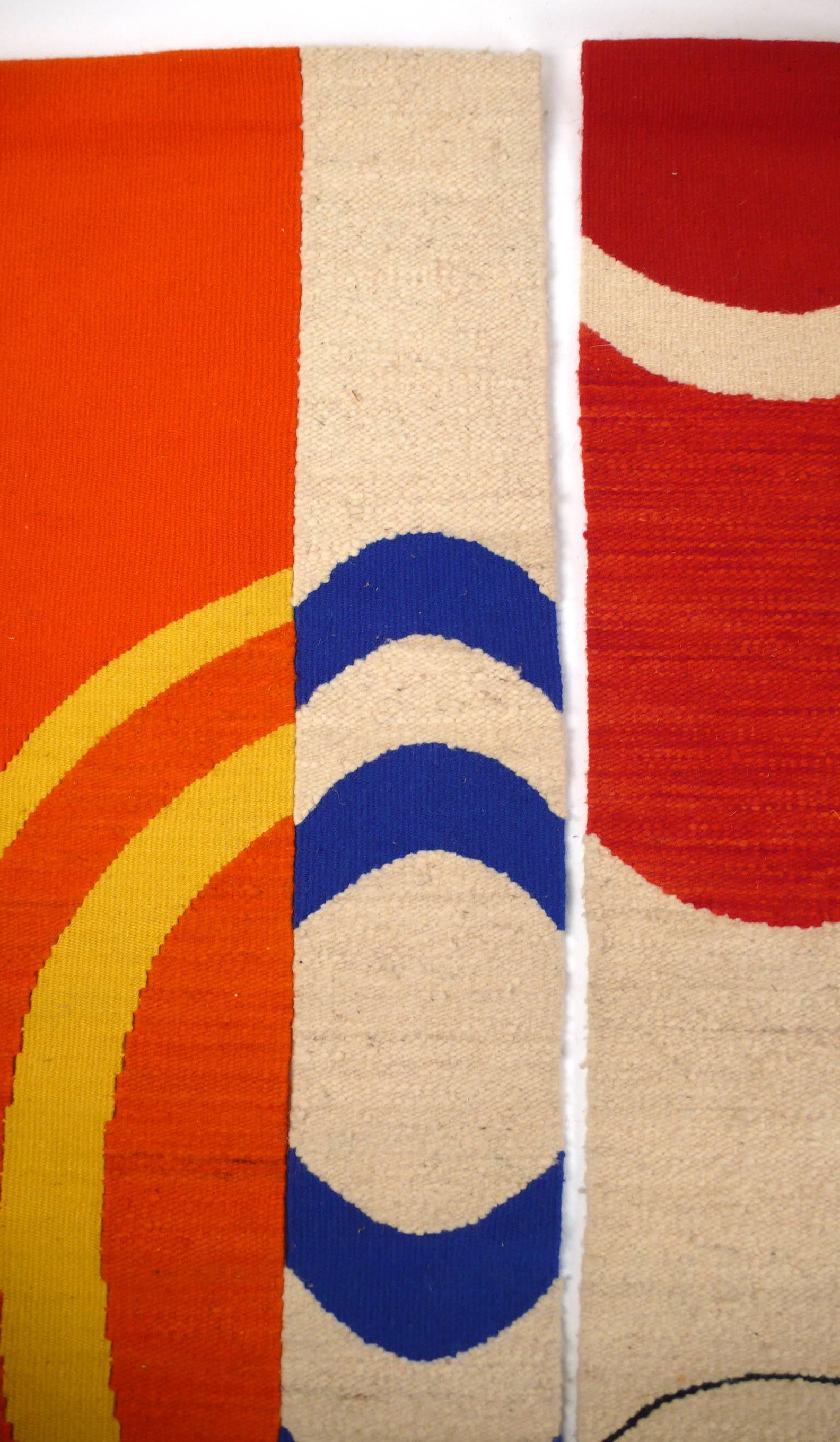 Mid-Century Modern Modernist Handwoven Tapestry