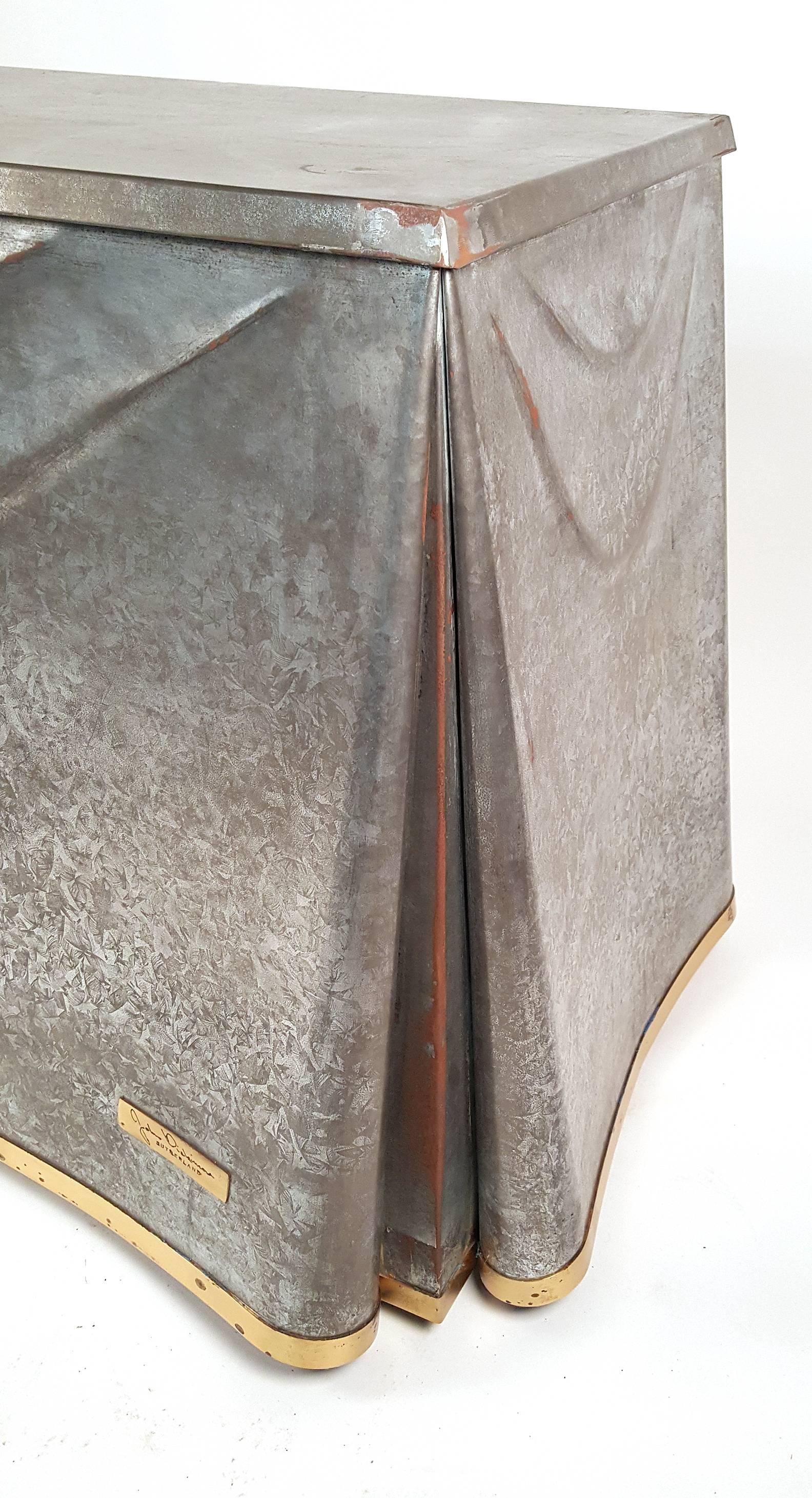 Late 20th Century Galvanized Steel Console by John Dickinson