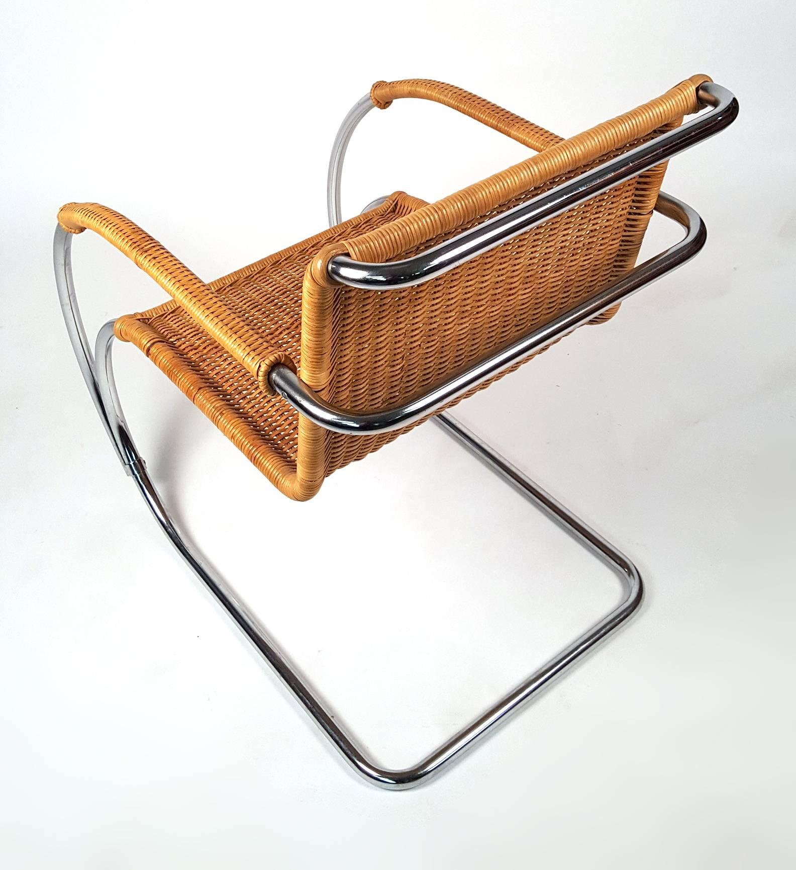 MR20 lounge chair by Ludwig Mies van der Rohe manufactured in Germany. 
Excellent example.