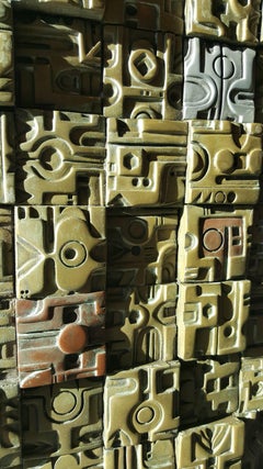 Brutalistische Wandskulptur von Giovanni Schoeman