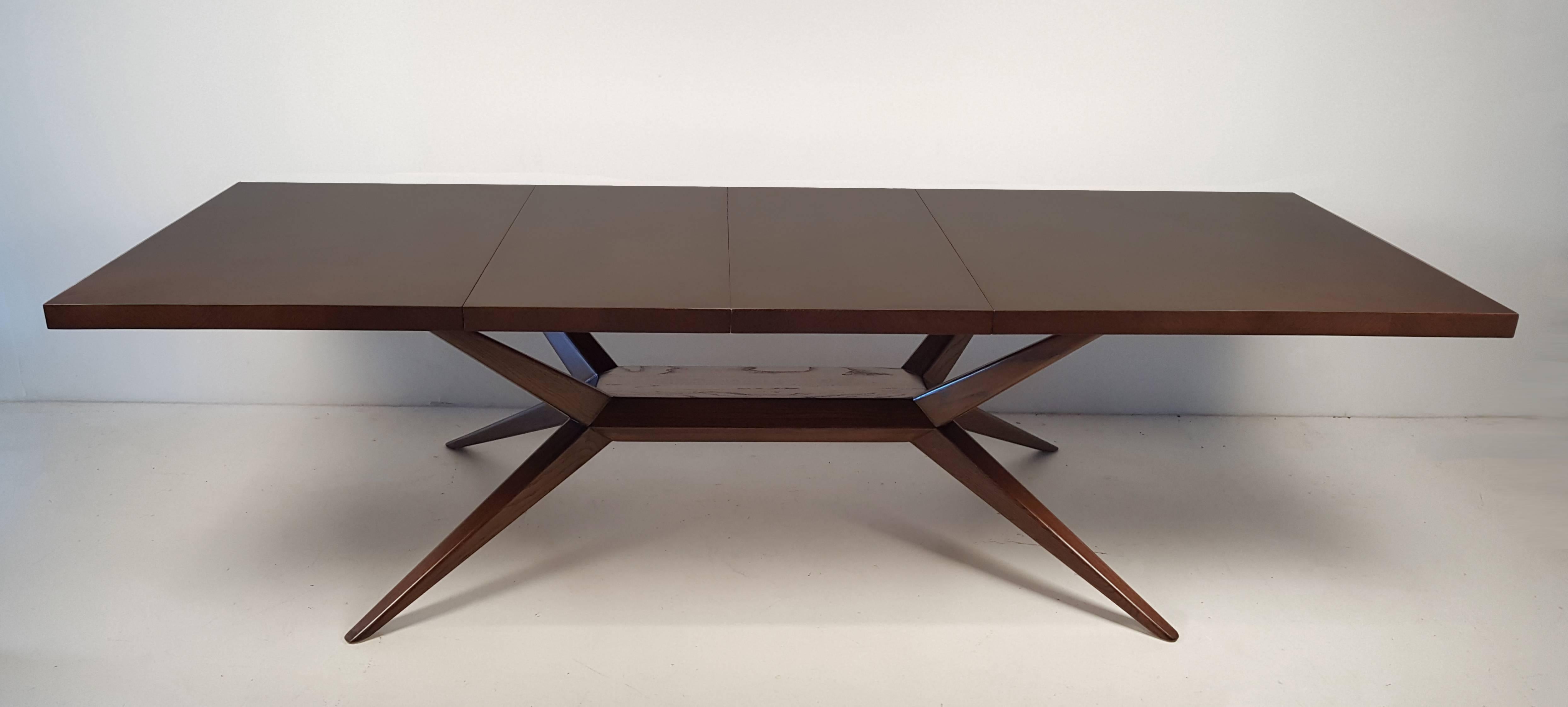 Mid-Century Modern Faceted Romweber Dining Table by Harold Schwartz