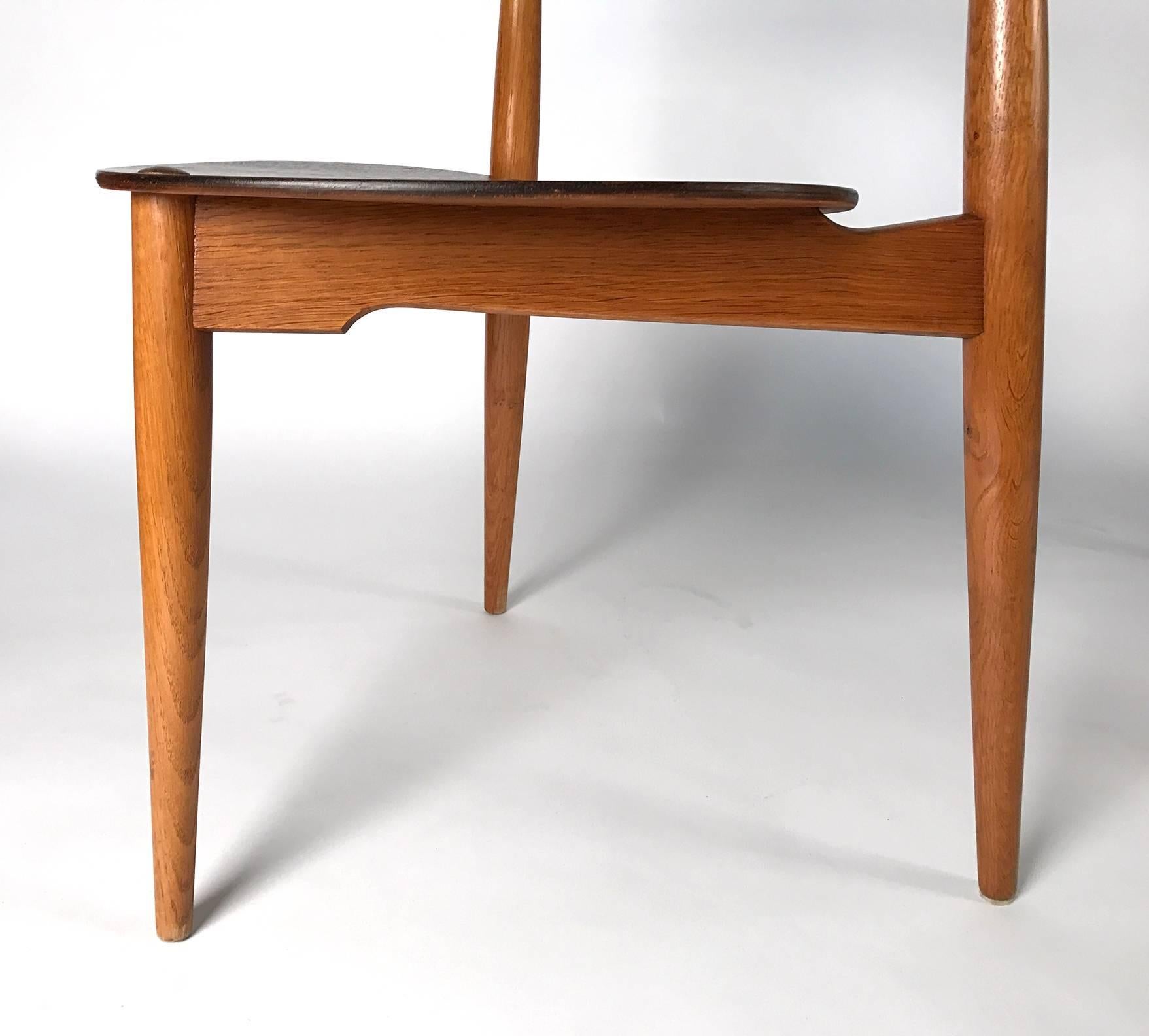 Mid-20th Century Hans Wegner 'Heart' Dining Table and Chairs for Fritz Hansen