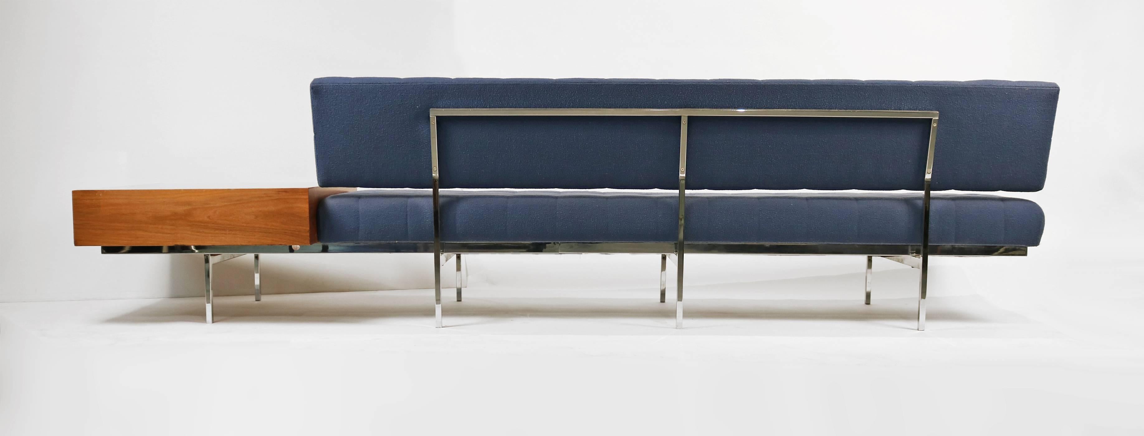 American Architectural Florence Knoll Sofa with Table Attachment for Knoll