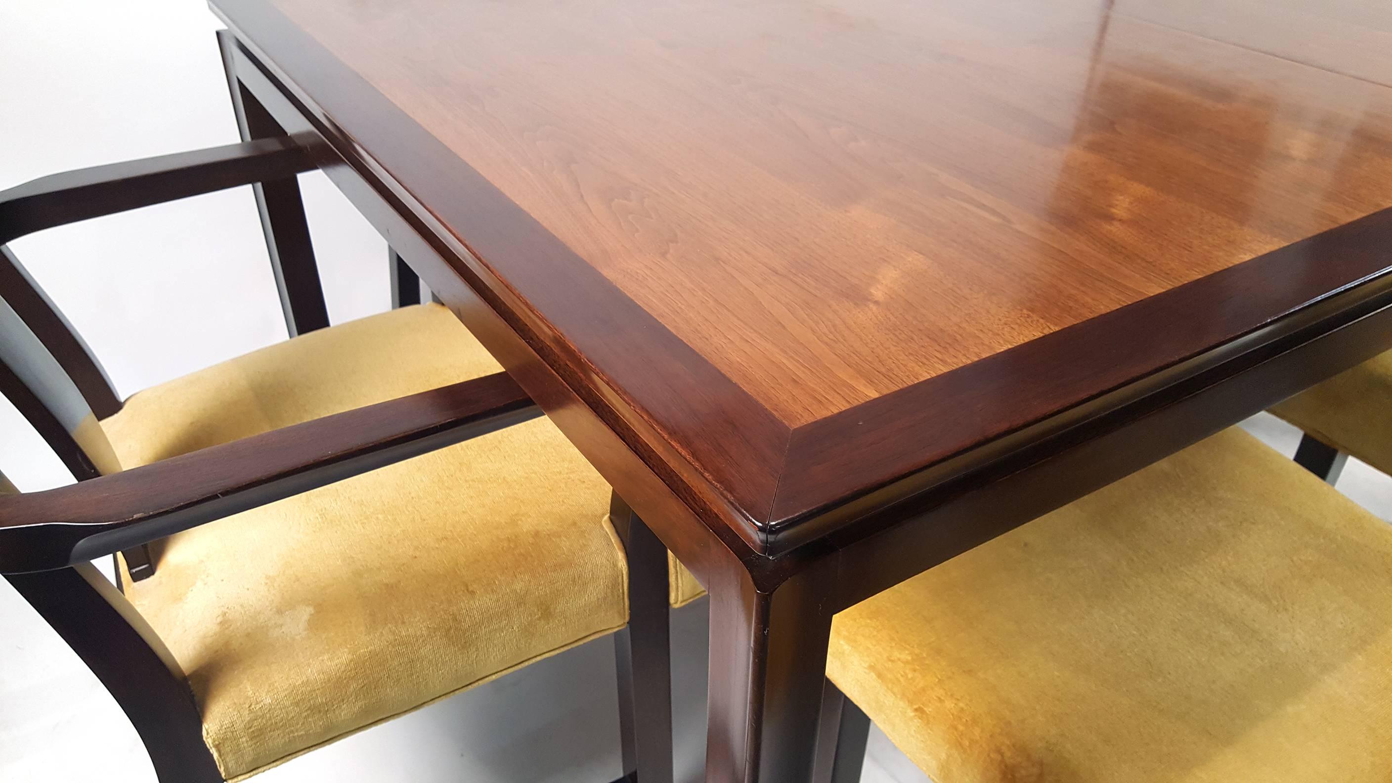 Edward Wormley for Dunbar Formal Dining Table and Chairs In Good Condition In Dallas, TX