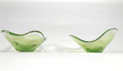 Two Matching Glass Bowls by Paul Kedelv for Flygsfors, 1955