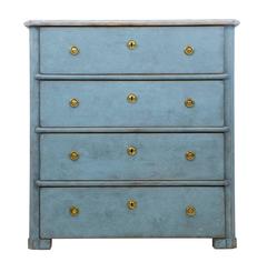19th Century Swedish Painted Chest of Drawers Commode