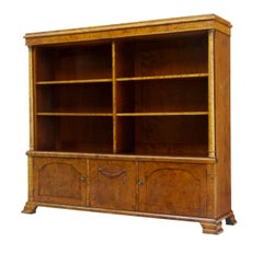 Early 20th Century Empire Revival Birch Bookcase Cabinet