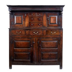 17th Century English Oak Court Cupboard