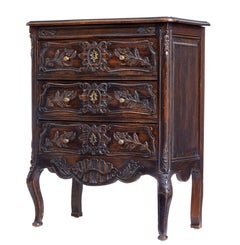 1920s Carved Walnut Rococo Influenced Chest of Drawers