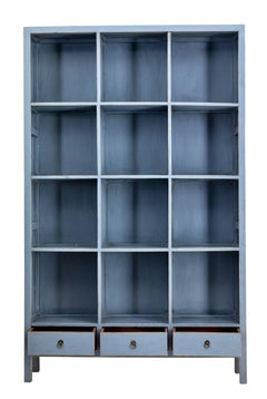 Large Late 20th Century Chinese Export Open Bookcase