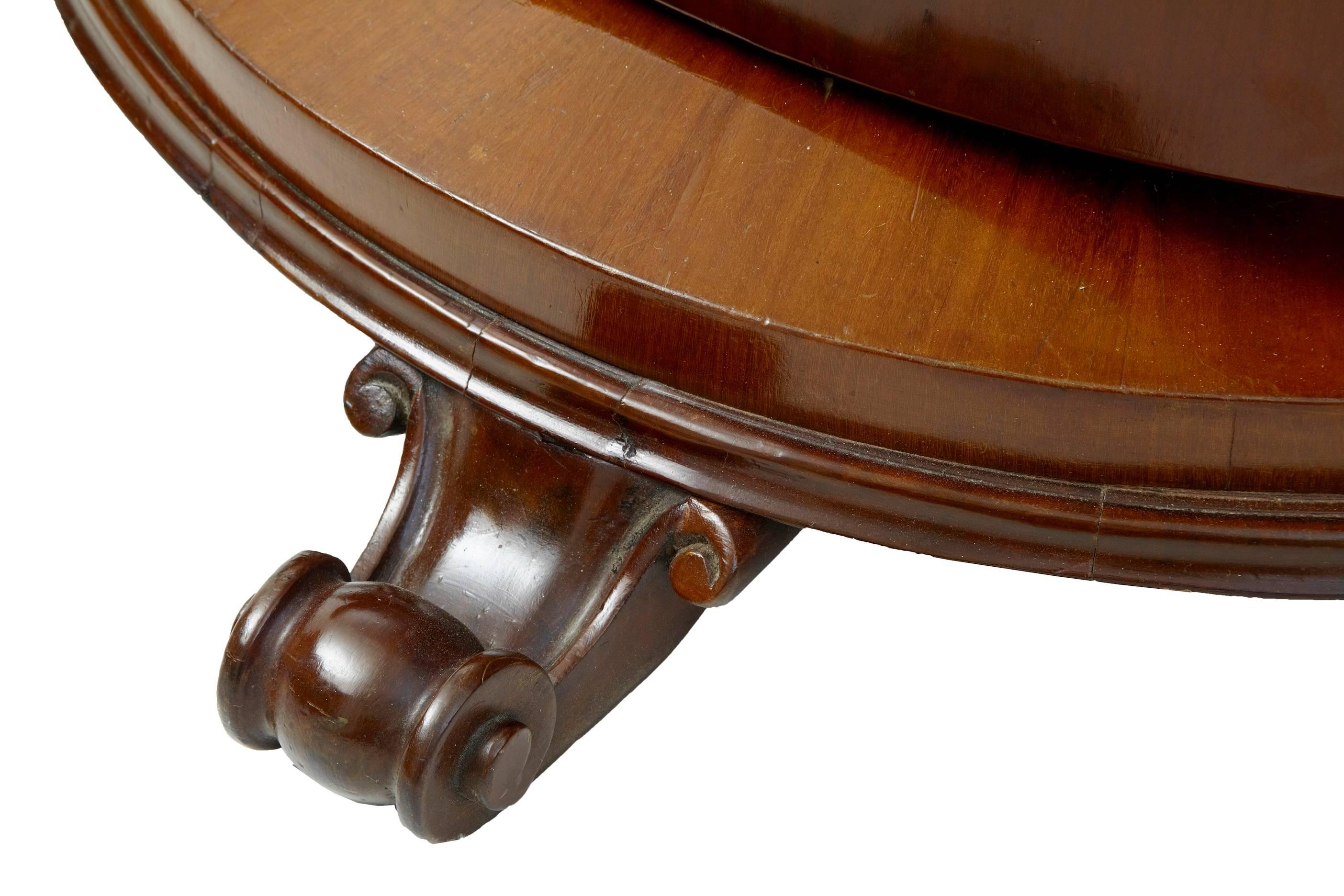Woodwork 19th Century Victorian Mahogany Tilt-Top Breakfast Table