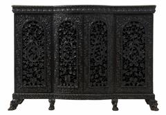 19th Century Carved Rosewood Anglo Indian Cabinet