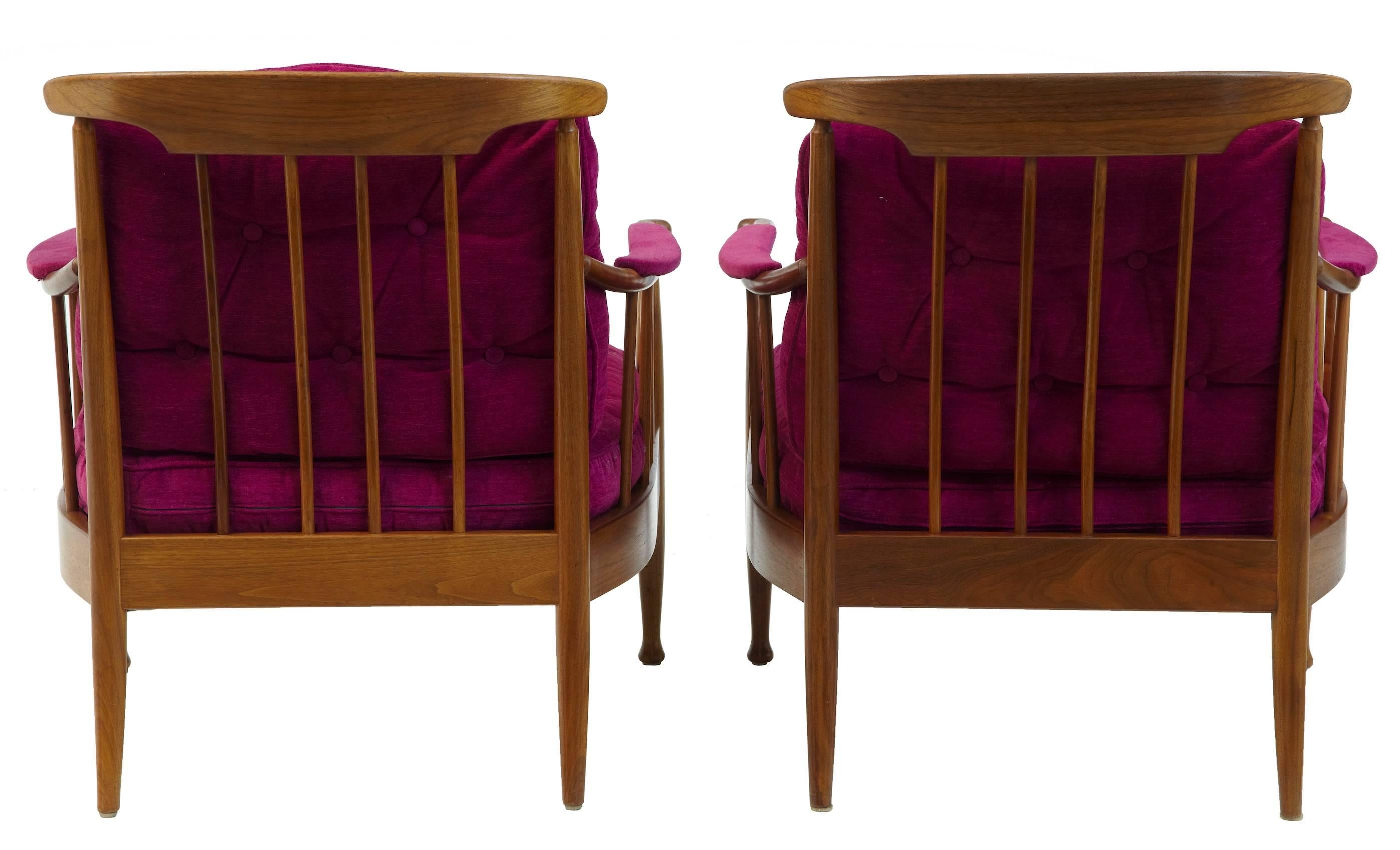 Woodwork Pair of 1960s, Swedish Walnut Ope Mobler Lounge Chairs