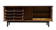 1970s Danish Rosewood Tambour Fronted Sideboard Cabinet