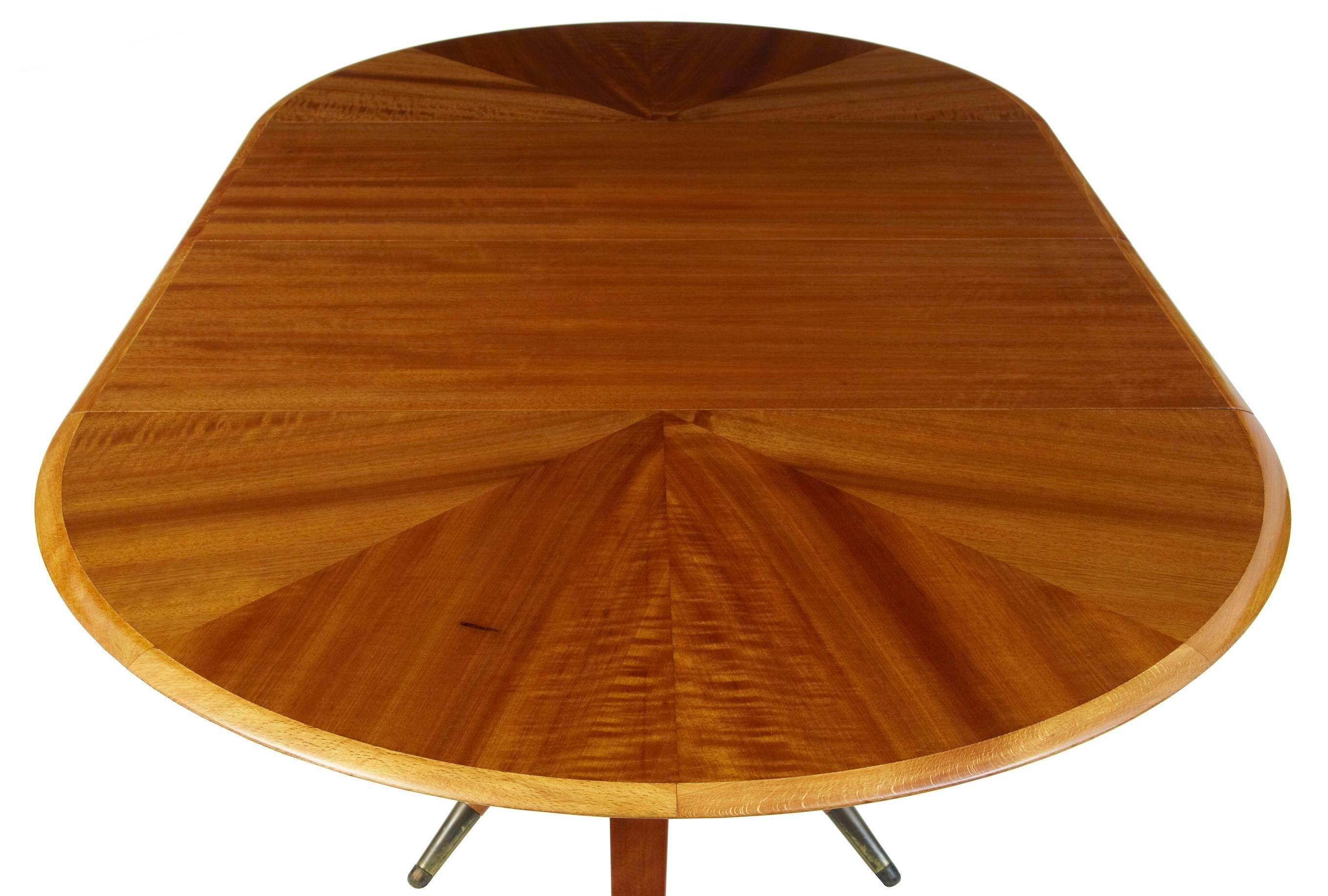 1950s, David Rosen Napoli Design Extending Teak Dining Table In Good Condition In Debenham, Suffolk