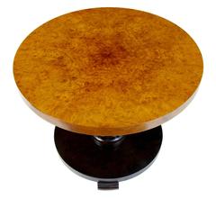 20th Century Art Deco Birch Round Coffee Table