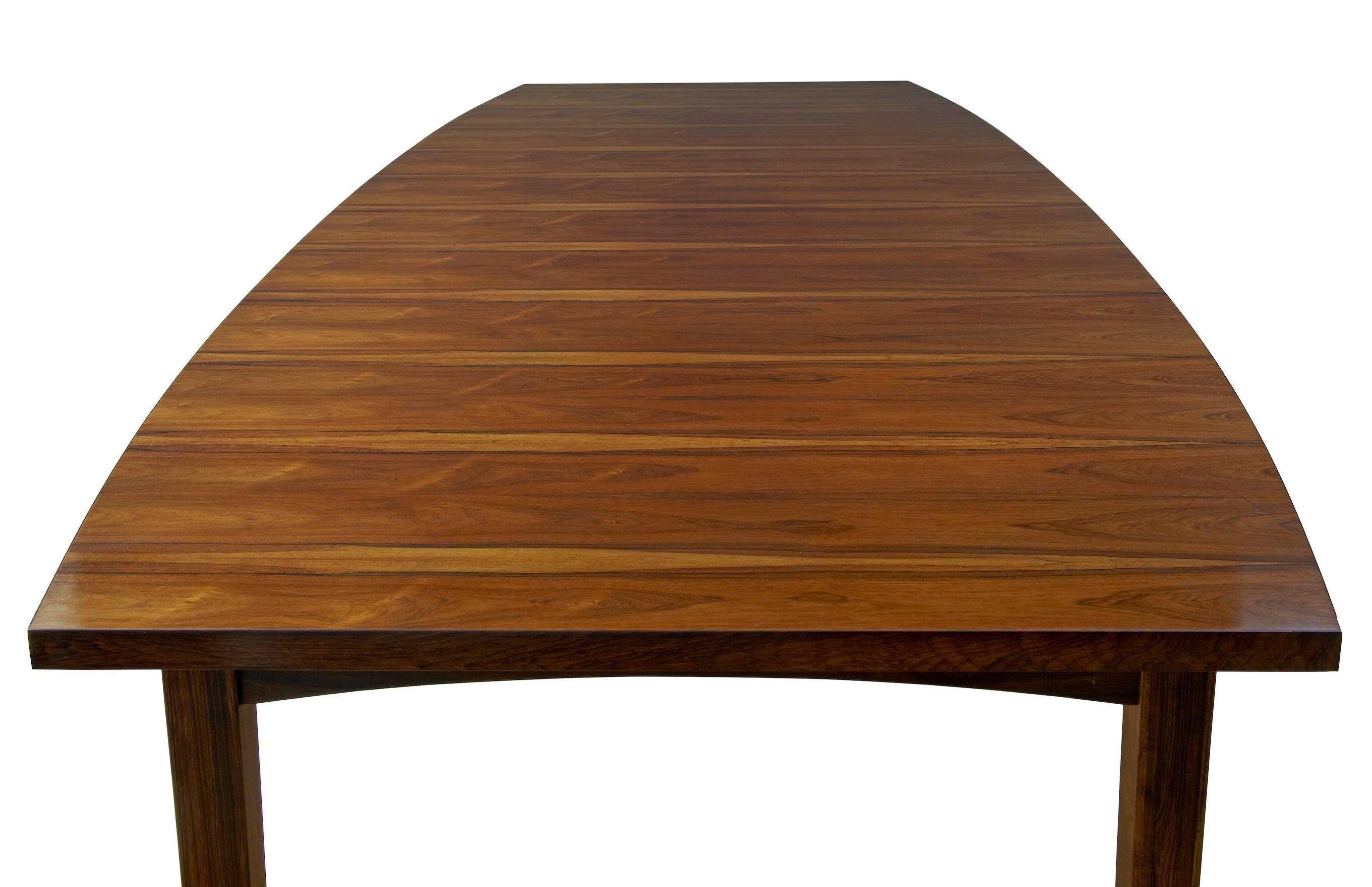 Scandinavian Modern Large 1960s Danish Rosewood Dining Table