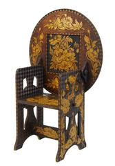 Early 20th Century American, Arts & Crafts Collection of Poker Work Furniture