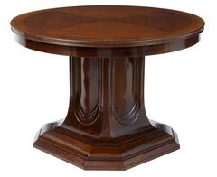 19th Century Mahogany Pedestal Base Center Table