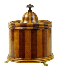 19th Century Swedish Treen Fruitwood Caddy