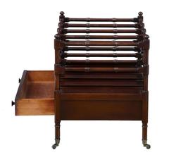 1920s Mahogany Canterbury Magazine Rack