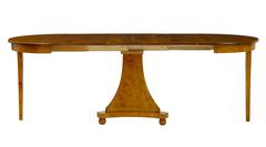 19th century Swedish birch extending dining occasional table