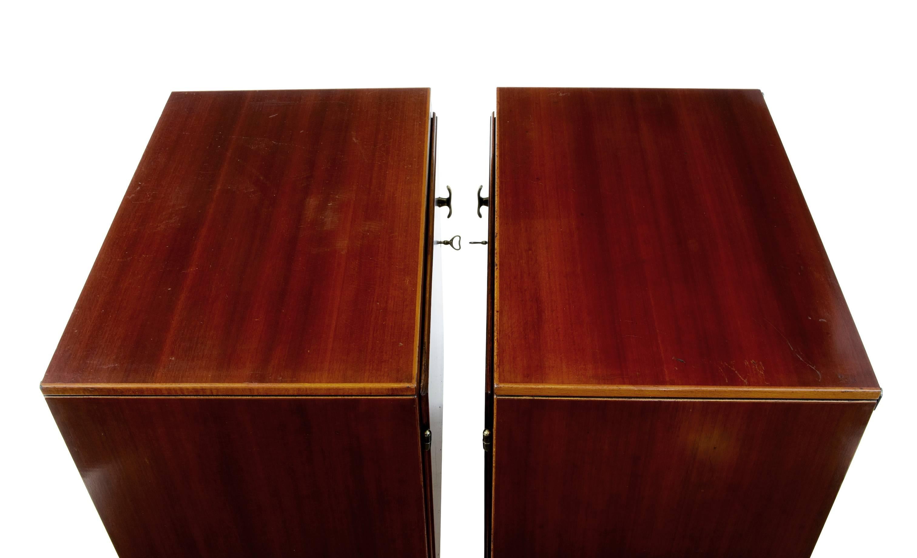 Woodwork Pair of David Rosen 1950s Mahogany Cabinets for Nordiska Kompaniet