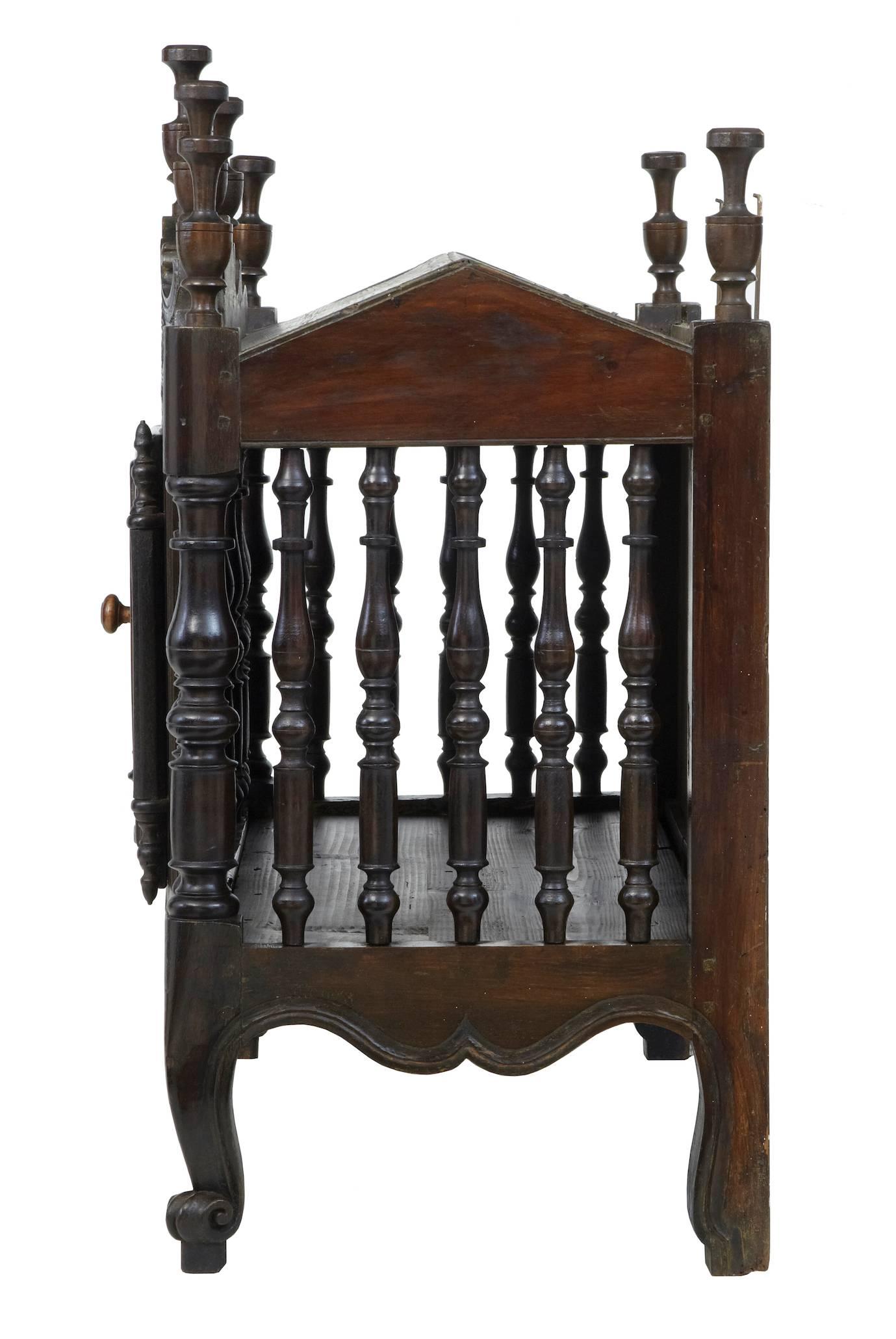 Woodwork Early 19th Century French Carved Walnut Panetiere