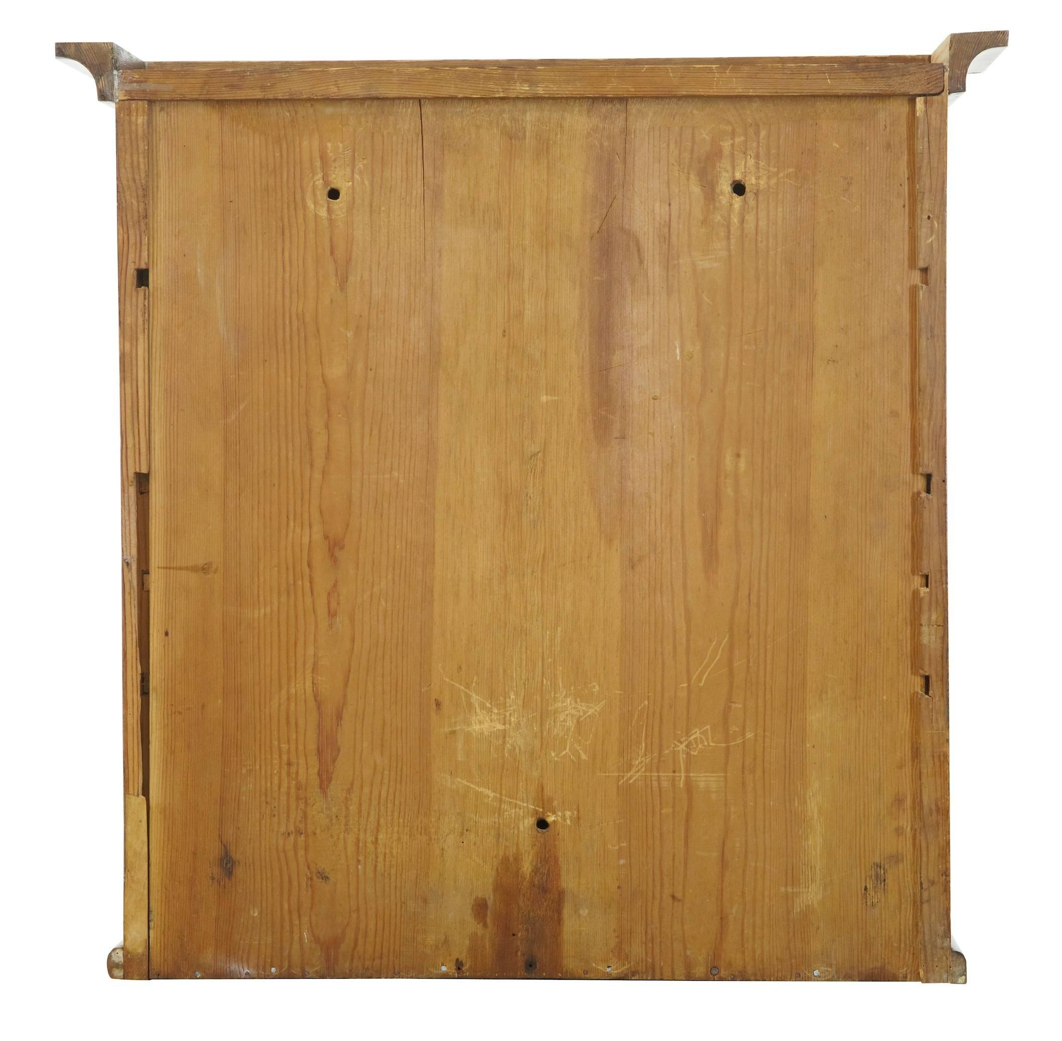 Woodwork 19th Century Swedish Birch Wall Cabinet