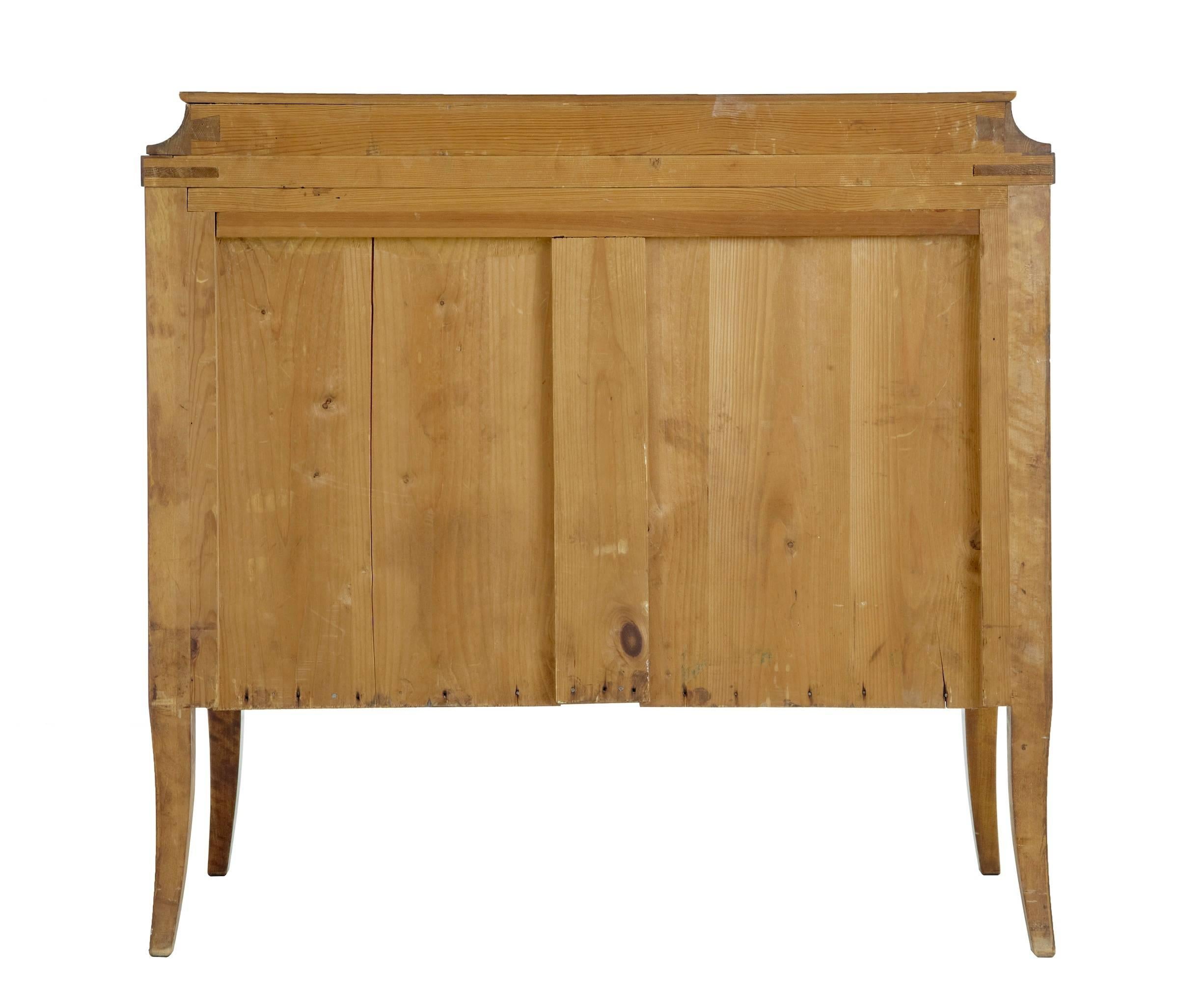 Woodwork Early 20th Century Empire Influenced Swedish Birch Commode