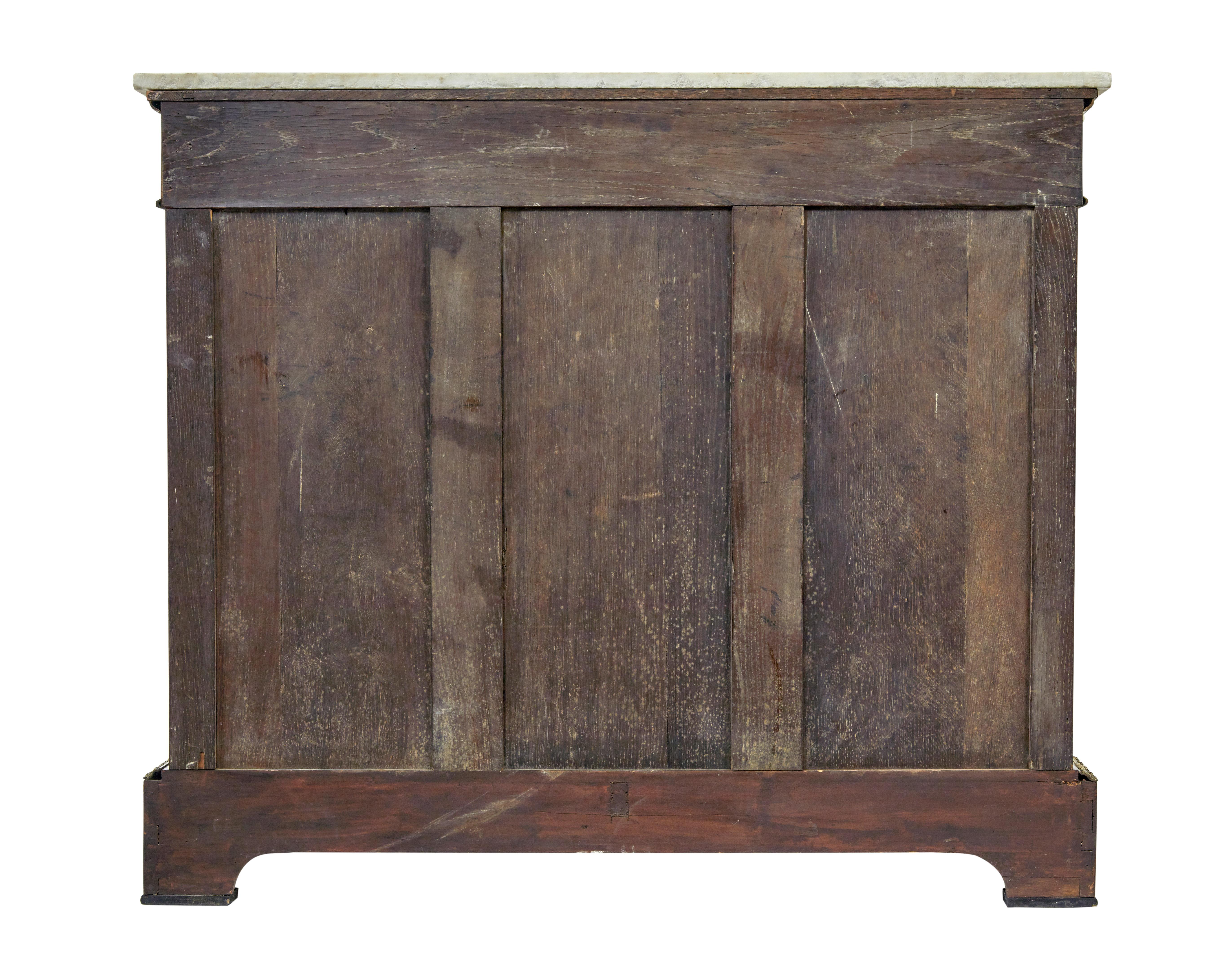 19th century Louis XVI style ormolu-mounted marquetry meuble d’appui In Good Condition For Sale In Debenham, Suffolk