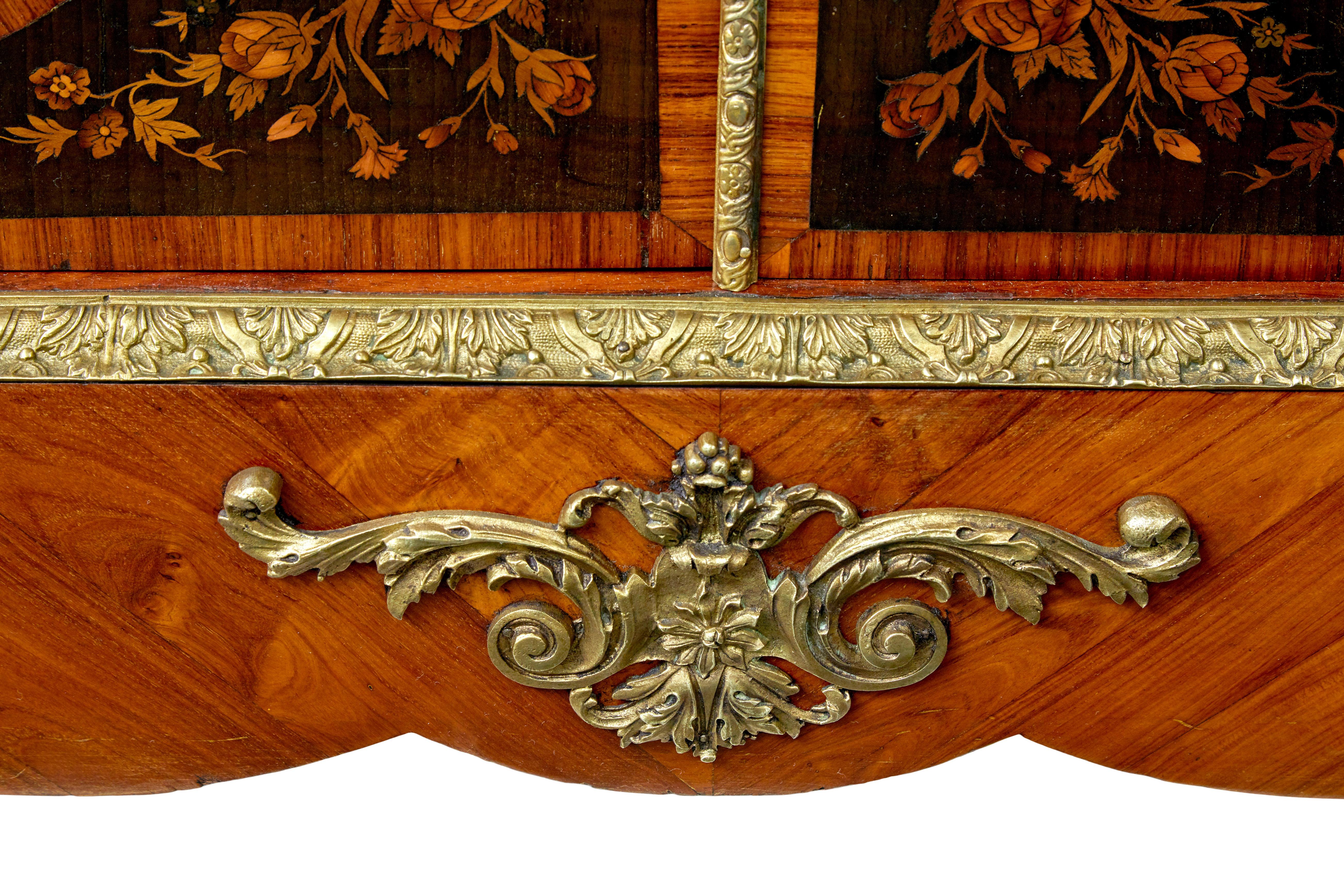 19th century Louis XVI style ormolu-mounted marquetry meuble d’appui For Sale 2