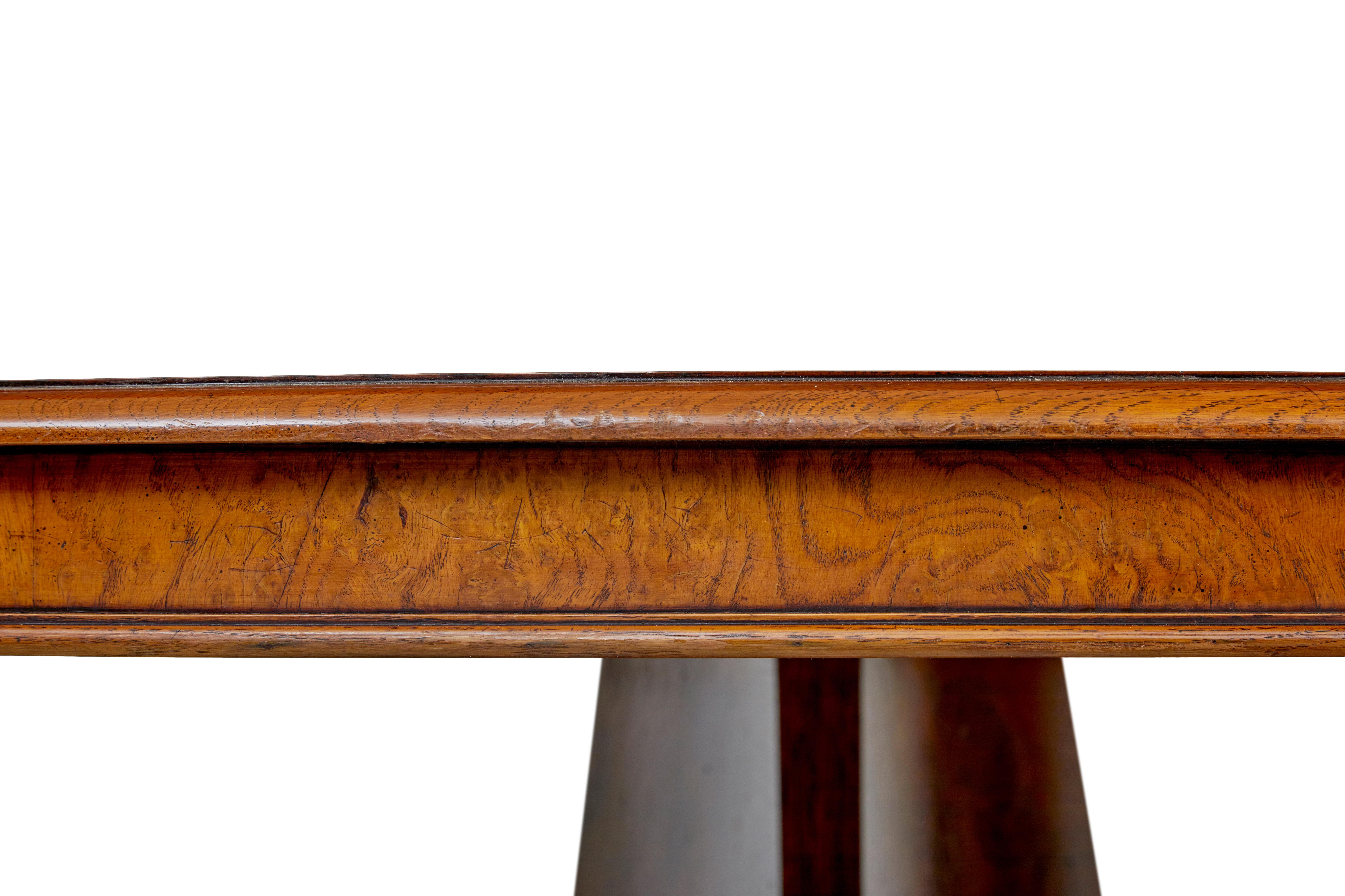 19th Century Large 20th century pollard oak dining table For Sale