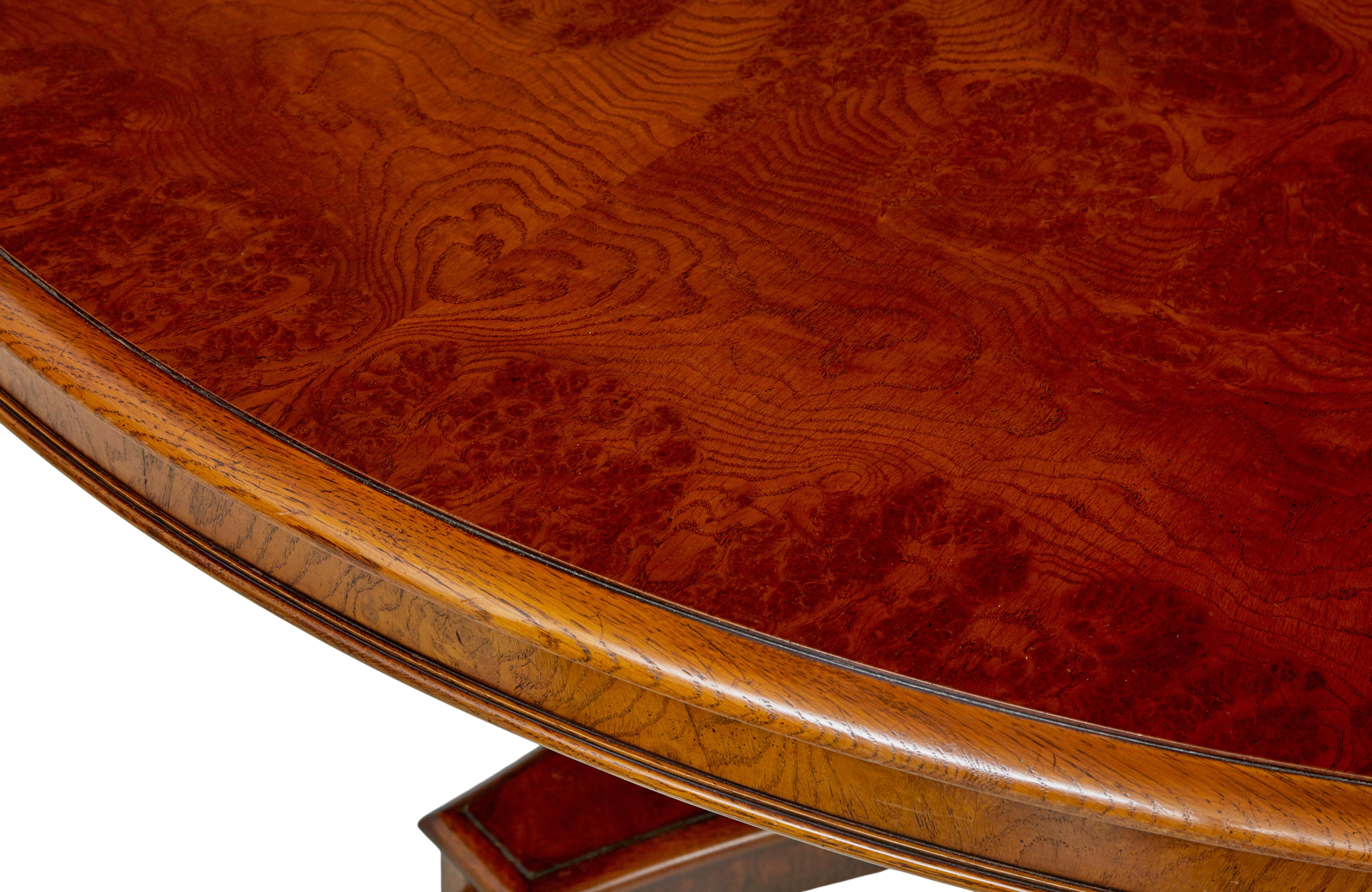 English Large 20th century pollard oak dining table For Sale