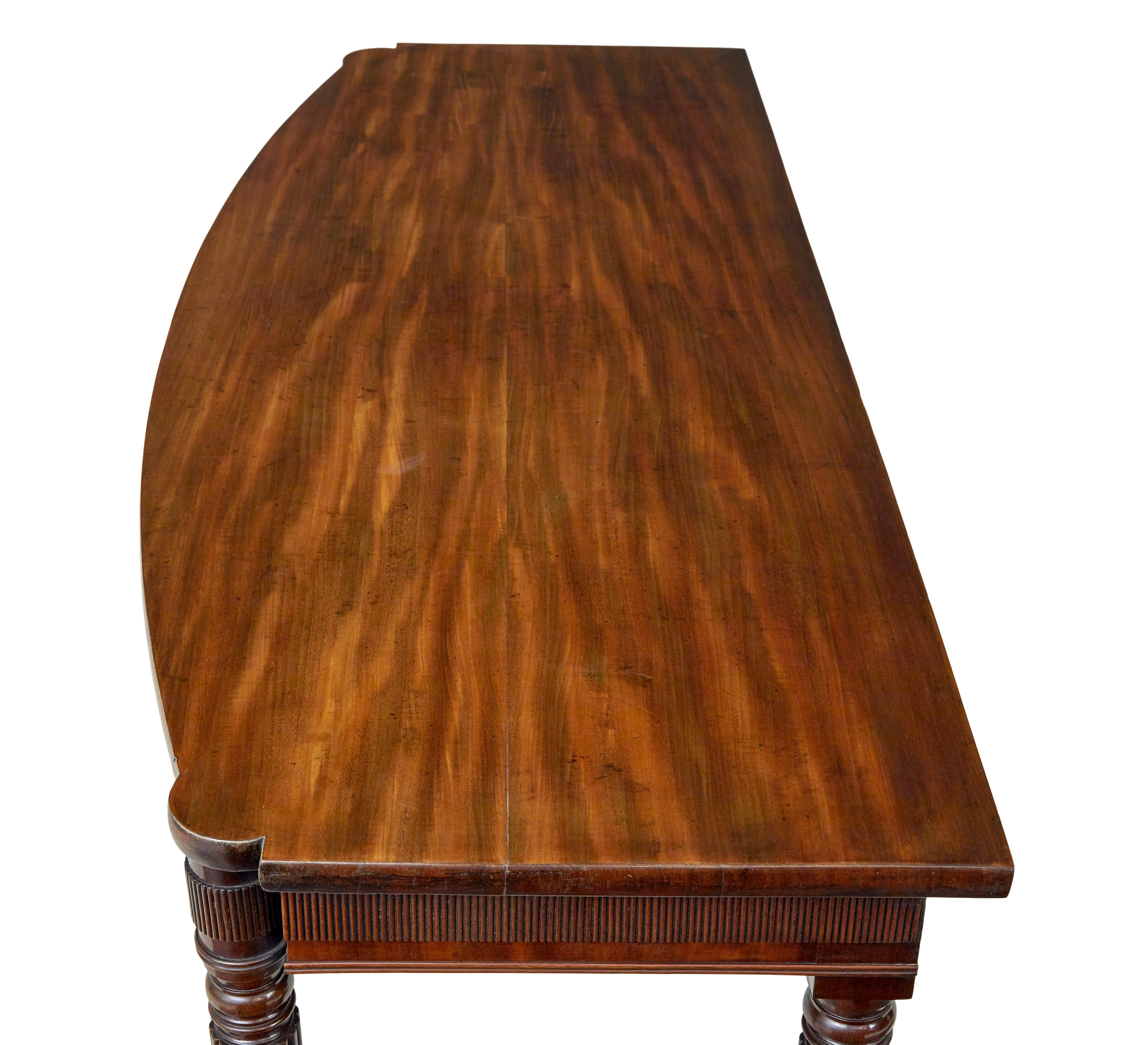 Hand-Carved Early 20th century mahogany console table For Sale