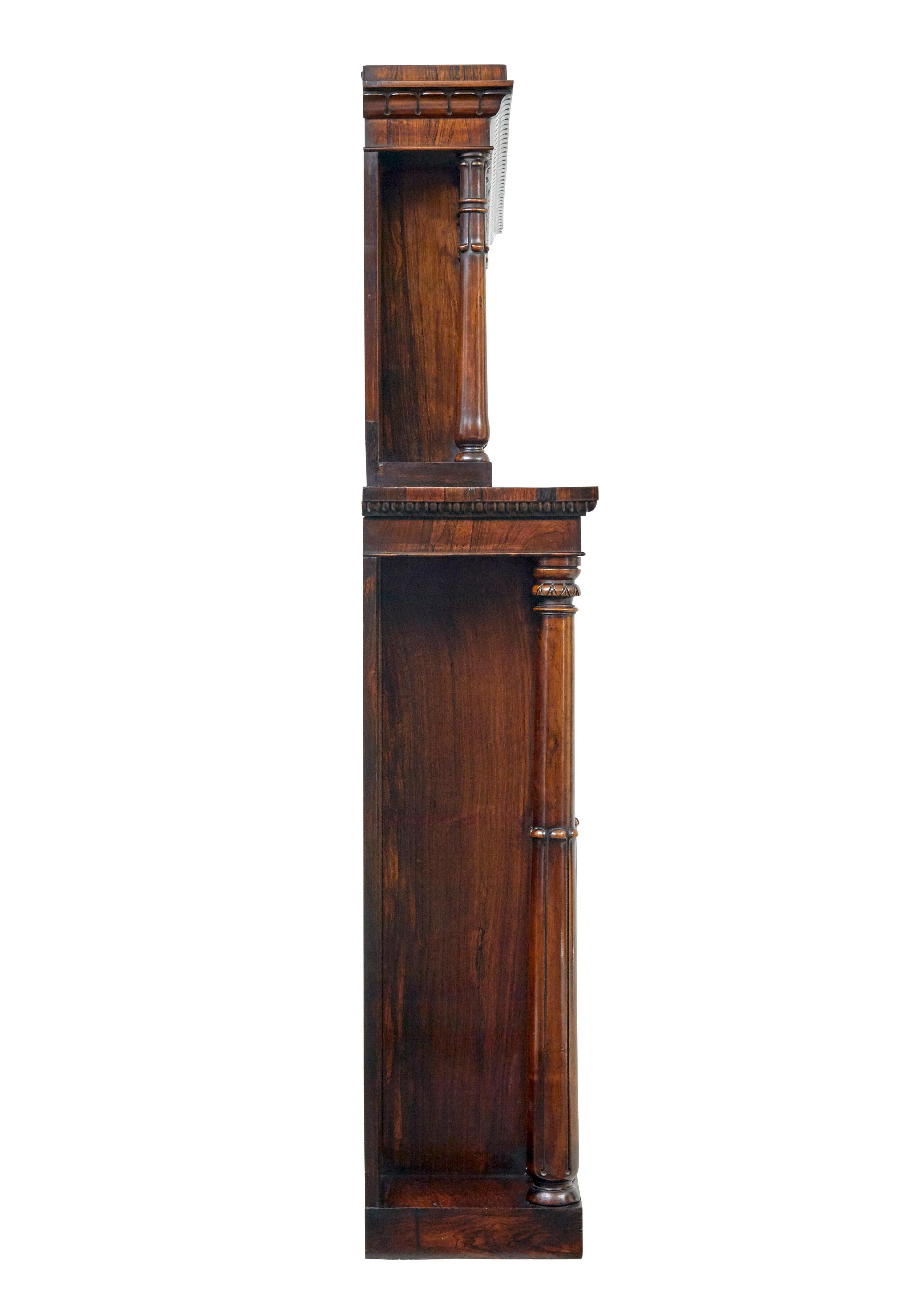 Regency Mid 19th century palisander mirrored chiffionier For Sale