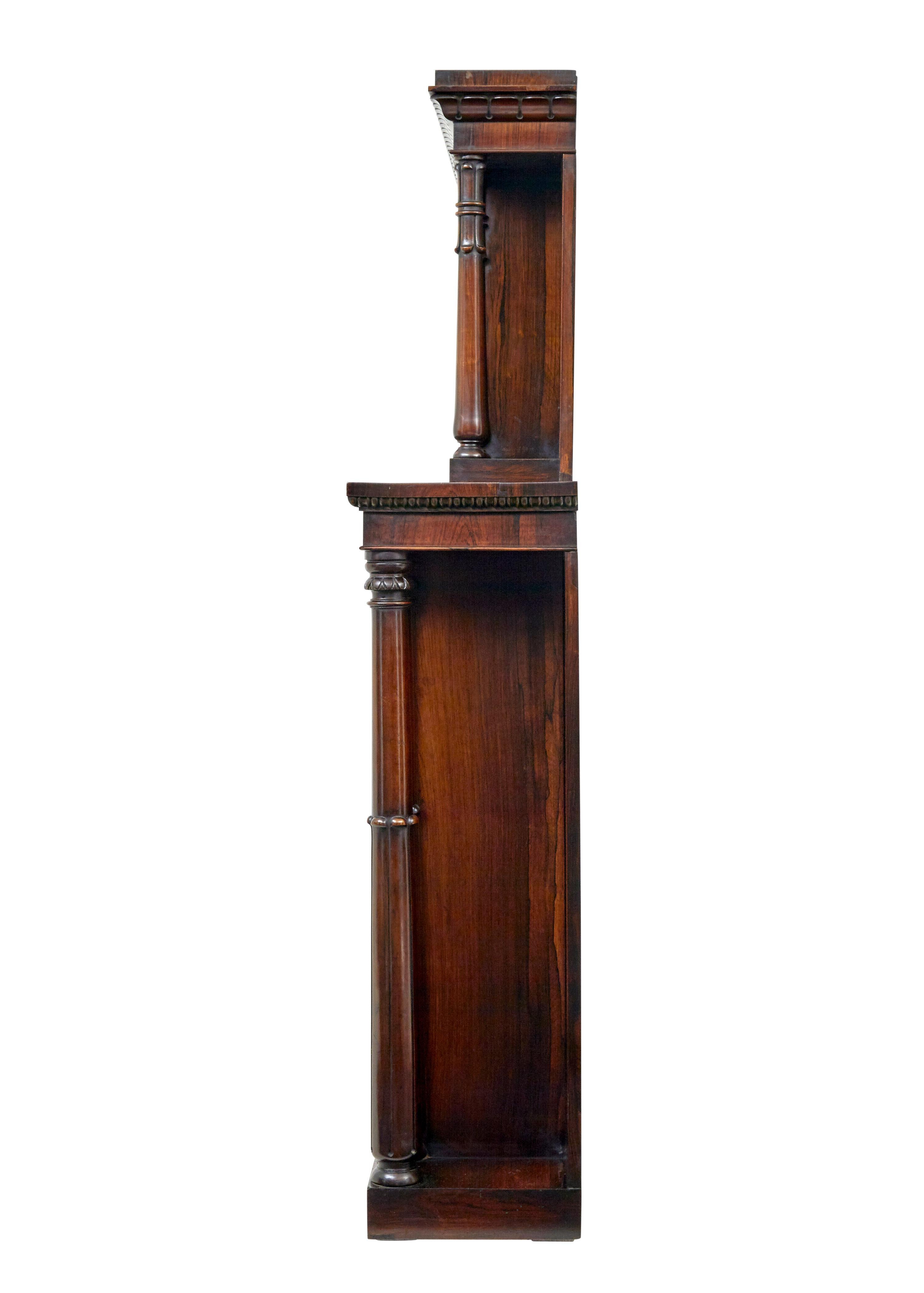 Hand-Carved Mid 19th century palisander mirrored chiffionier For Sale